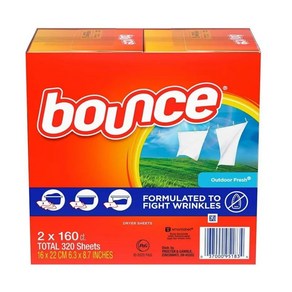 BOUNCE Box Outdoo Fesh 드라이어 시트 160팩, 2개