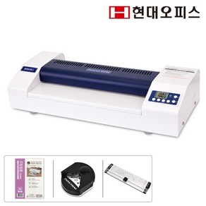 현대오피스 페이퍼프랜드 사무용 4롤러 국산 A3코팅기 PL-540PRO+A4코팅지+트리머재단기+코너라운더, 단품
