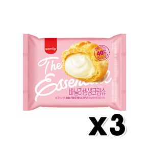 바닐라빈 생크림슈 베이커리빵 60g x 3개