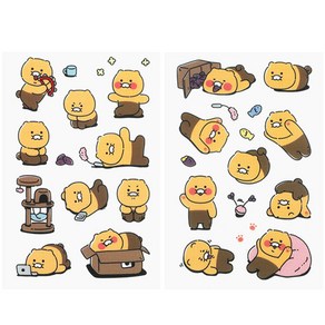 [동화오피스] 카카오프렌즈 춘식이 투명 데코스티커, 블루