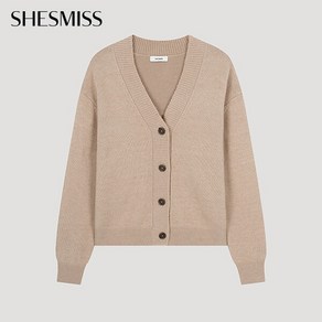 [쉬즈미스(SHESMISS)] [쉬즈미스] 울 혼방 브이넥 버튼 가디건_SSKCDO41060_CA