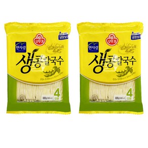 오뚜기 면사랑 생 콩 칼국수 600g 2개입 1+1 숙성면 고소한 담백한 우리콩 건강 국수, 2개