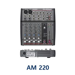 AM220 PHONIC 2-Mic/Line 2-Stereo Compact Mixer