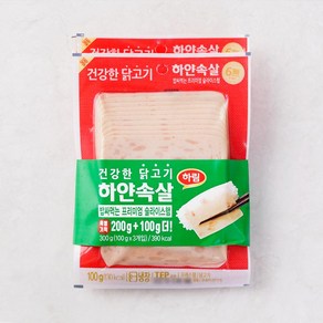 [메가마트]하림 하얀속살 밥싸먹는 슬라이스햄 100g*3봉, 3개, 100g