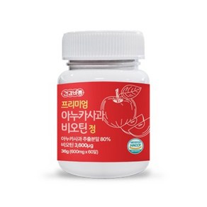 건강바름 프리미엄 아누카사과 비오틴 정, 1개, 60정