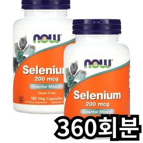 나우푸드 셀레늄 200mcg 베지 캡슐, 1개, 360회분