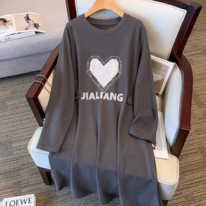 브루니 빅사이즈 주름 A라인 긴팔 원피스 2XL~7XL E22