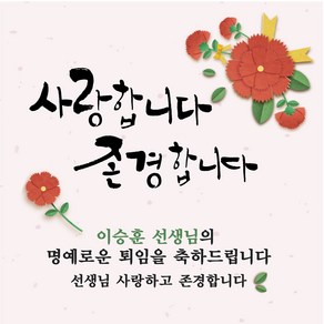 [글자수작] 퇴임식 현수막 송별회 이별 기념 부모님 직장 회사 행사 카네이션 11, 120x120