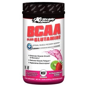 익스트림엣지 BCAA 플러스 글루타민 스트로베리 키위 글루텐 프리 비건, 1개, 375g