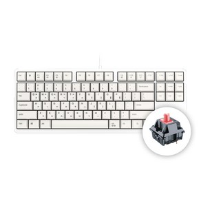 CHERRY 체리 키보드 3000S TKL 기계식 유선 텐키리스 키보드 (4종 축 선택) / 공식 판매점, 화이트, G80-3830, 저소음 적축