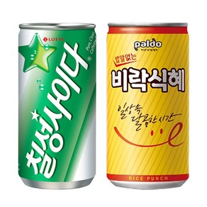 제트스카이 미니캔세트_칠성사이다 15개+밥알없는식혜 15개, 30개, 190ml