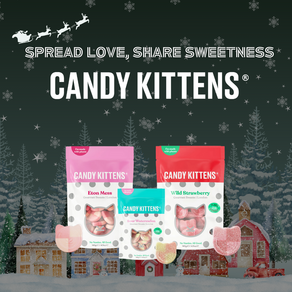 [스웨디시 젤리] CandyKittens 캔디키튼스 비건 젤리 크리스마스 3종 A세트 사우어워터멜론(54g) 와일드스트로베리(140g) 이튼메스(140g)