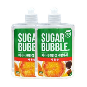 슈가버블 베이직 친환경 주방세제 자몽향 470ml+470ml, 2개, 470ml