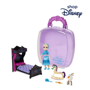 [Disney Stoe] 디즈니 스토어 겨울왕국 엘사 베이비 돌 인형 가방 피규어 세트 Disney's Once Upon a Stoy Mini Doll Playset, 1개