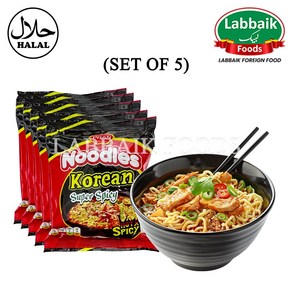 PRAN Halal Koean Supe Spicy Noodles 60g (Set of 5) 300g / 코리안 슈퍼 스파이시 라면, 1개