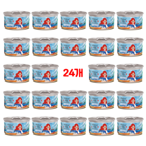 내추럴키티 고양이 내추럴 간식 캔, 24개, 80g, 참치&멸치