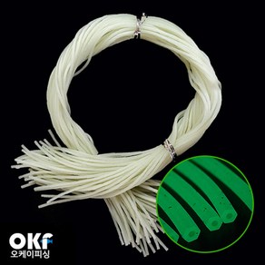 OK피싱 OKF-TB300 고탄력 장축광 튜브 1m컷팅 (50개묶음) 갈치자작채비용, 육각 3.8mm/블루, 50개