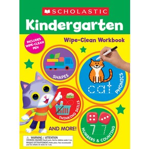 (영문도서) Kindegaten Wipe-Clean Wokbook Papeback, Scholastic Teaching Resouces, English, 9781338887594