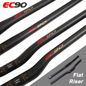 EC90 탄소 자전거 핸들바 MTB 라이저 바 초경량 DH 자전거 핸들 플랫 바 31.8mm 25.4mm 660mm 680mm 700mm 720mm 740mm 7, 4)Flat 25.4-720mm, 1개