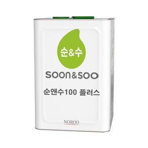 노루페인트 순앤수100 친환경 수성페인트 벽지 벽면 내부용 무광 백색 18L