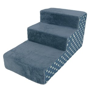 8DECO 강아지계단 애견계단 펫스텝 모음 1단2단3단4단 (커버+솜포함) ce4, 네이비 블루 버블, 1개