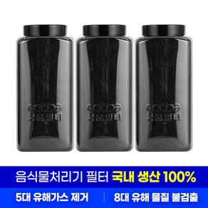 [호환] 루펜 필터 음식물처리기 SLW-01 리필필터 3개 활성탄 탈취필터 악취제거, 호환형 리필필터3개