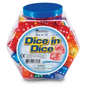 이중 점 주사위 Dice in Dice Set of 72, 1개