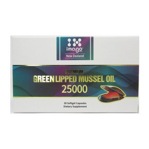 Imago Health Geen Lipped Mussel Oil 이마고헬스 프리미엄 등급 초록입홍합 오일 25000 30정, 1개