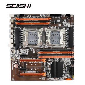 SEJISHI X99 마더보드 듀얼 CPU LGA 2011-3 프로세서 DDR4 M.2 PCIE 메인보드 X99D4DU 시스템 보드 Intel XEON E5 2673 267, 1개