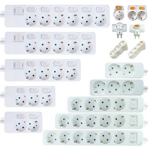 국내 제조 생산 멀티탭 안전 접지 2구 3구 4구 5구 6구 1.5M 3M 5M 7.5M 10M 콘센트, 안전 2구 (16A), 1개