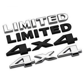 이십이도 4x4 엠블럼 SUV 4륜구동 리미티드 레터링, 크롬실버, 옵션선택_LIMITED (크롬실버)