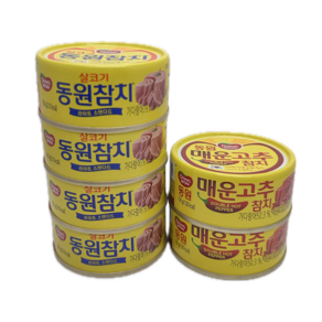 동원 살코기참치 100g x 4p + 매운고추참치 100g x 2p, 1세트