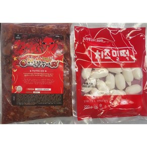 지옥쭈꾸미500g 치즈떡200g 세트 양념 쭈꾸미볶음 주꾸미 덜매운맛, 1세트, 500g