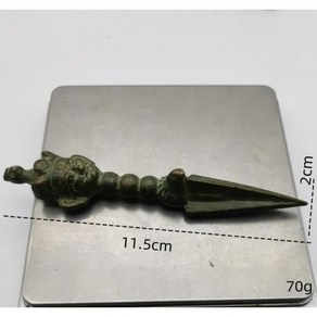 금강저 바즈라 퇴마 불교 부적 종교 골동품 페슬 기구 풍수 장식 레트로 말 머리 해골 구리 불상 가정 책상