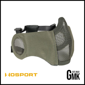 [WoSpot] WST Tactical Gloy Mask (Ea Potection Upgade Ve.) (스틸 메쉬 철망 마스크 귀보호), 3. 블랙(BK), 1개