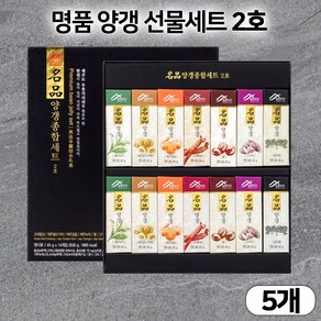 밀양한천 명품 양갱종합세트 2호(쇼핑백포함), 5개, 630g