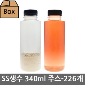 생담 SS 35파이 38파이 생수용기 식혜용기, 226개, SS-340ml 주스, 검정색