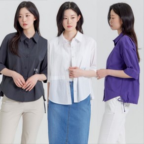 [지센] 여성 스트링포인트 이우터형 셔츠 (색상3종) 면40% LCWSP529