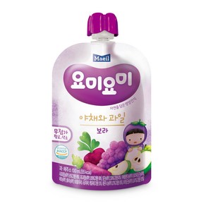 매일유업 요미요미 야채와과일 보라 100ml