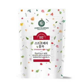 제임스티스푼 스트로베리 홍차 30T/허브차/티백/U, 2.5g, 1개, 30개입