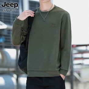 JEEP SPIRIT 지프 스피릿 남성 맨투맨 새로운 디자인 가을 겨울 편안한 패션 긴팔티 남성 풀오버 패션 캐주얼 긴팔 따뜻한 탑 남자 맨투맨 7031