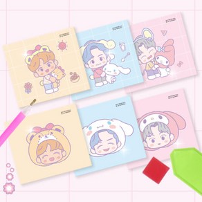 아트박스/아이러브페인팅 DIY 보석십자수 NCT x 산리오 스티커 9.5x11, 텐, 1개