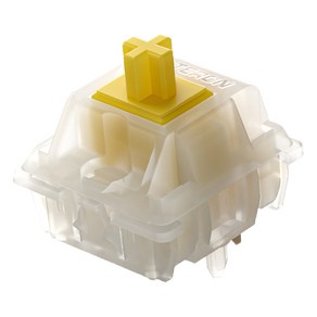 GATERON Milky Yellow Po Switches Pe-lubed Linea Keyboad Switches fo MX Mechanical Keyboad