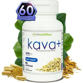 VH Nutition KAVA 카바카바 추출물 60캡슐 1050mg, 1개, 60정