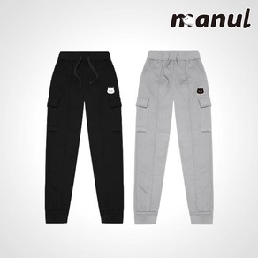 MANUL 마눌 남녀공용 프리미엄 쭈리 기모 건빵 포켓 팬츠 2컬러 AW402