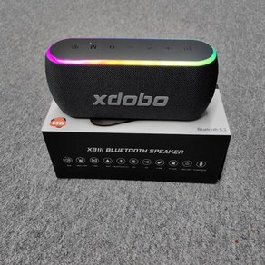 XDOBO X8 III 블루투스 스피커 무선 서브우퍼 6600mAh 60W 강력한 딥 베이스 보조배터리 야외 파티 하이킹 음악 재미, 1) X8iiiBlack, 없음