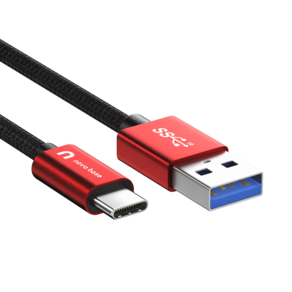 노바베이스 아이폰 USB A to C 타입 고속충전 데이터 케이블, 1개, 레드, 100cm