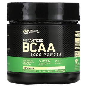 옵티멈뉴트리션 인스턴타이즈드 BCAA 5000 파우더 언플레이버드, 345g, 1개