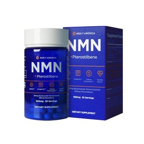 로킷아메리카 NMN + 프테로스틸벤 500mg 캡슐, 1개, 60정