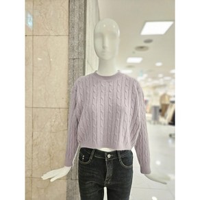 [밸리걸] 라운드 케이블 크롭 니트 (810430)